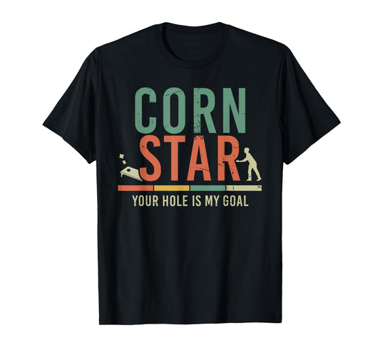 Cool Cornhole Art Men Women Corn Hole Bag Toss Tournament T-Shirt