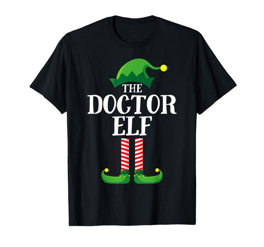 Doctor Elf Matching Family Group Christmas Party Pyjamas T-Shirt