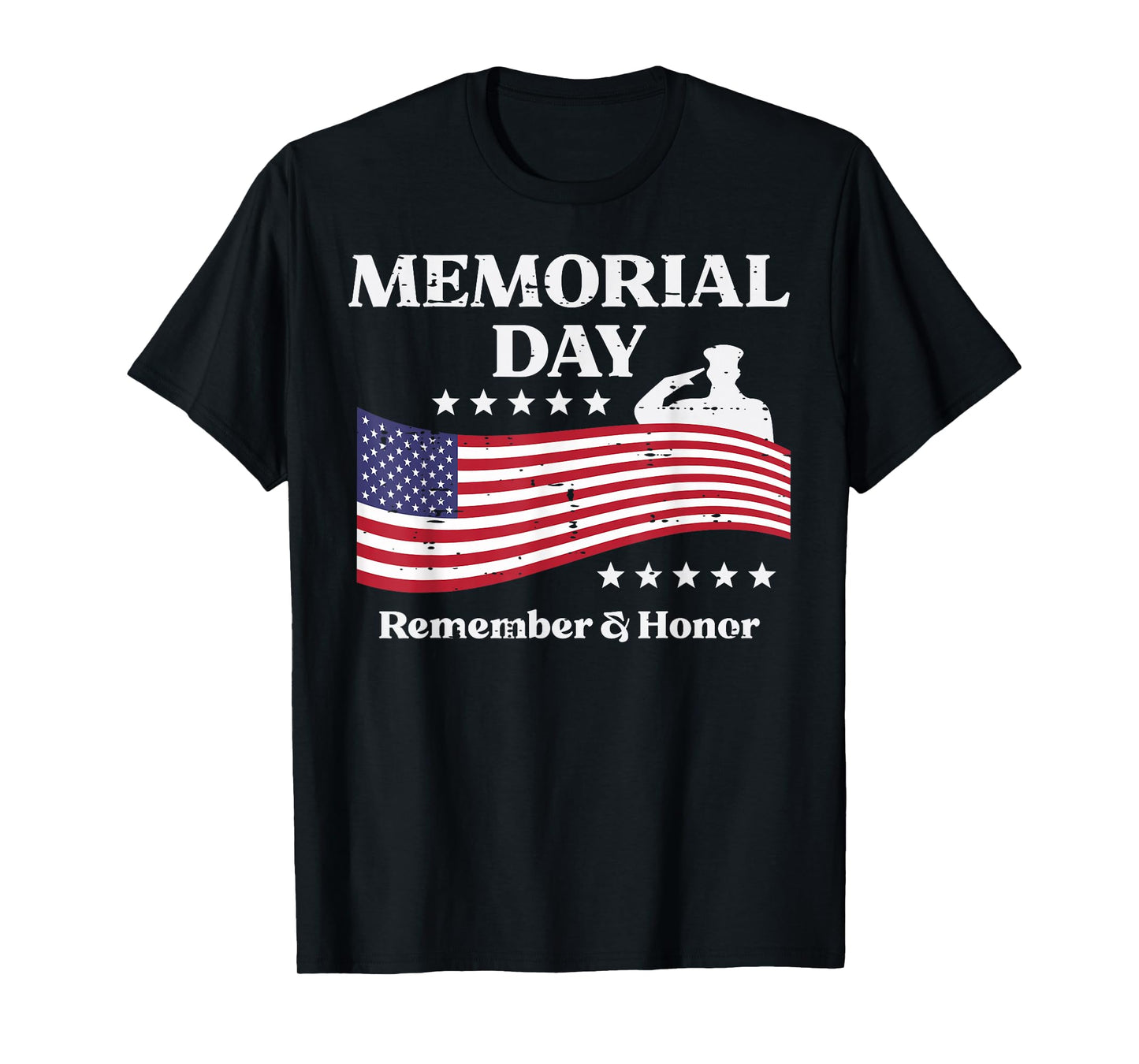 Memorial Day USA Flag Remember Honor Patriot Men Women Kids T-Shirt