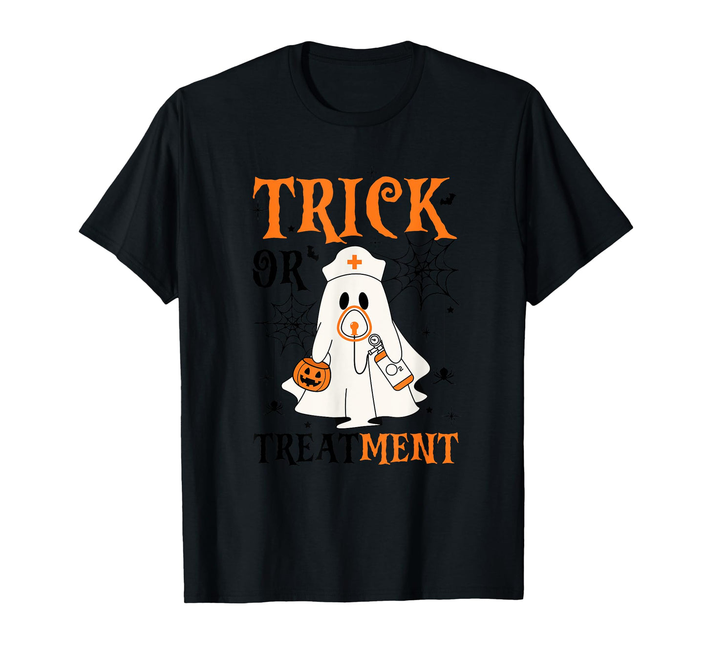 Trick Or Treatment Respiratory Therapist Nurse Halloween T-Shirt