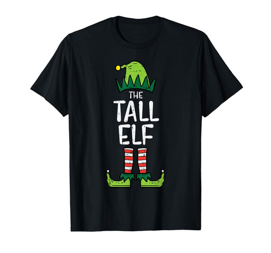 Tall Elf Xmas PJs Matching Christmas Pajamas For Family T-Shirt