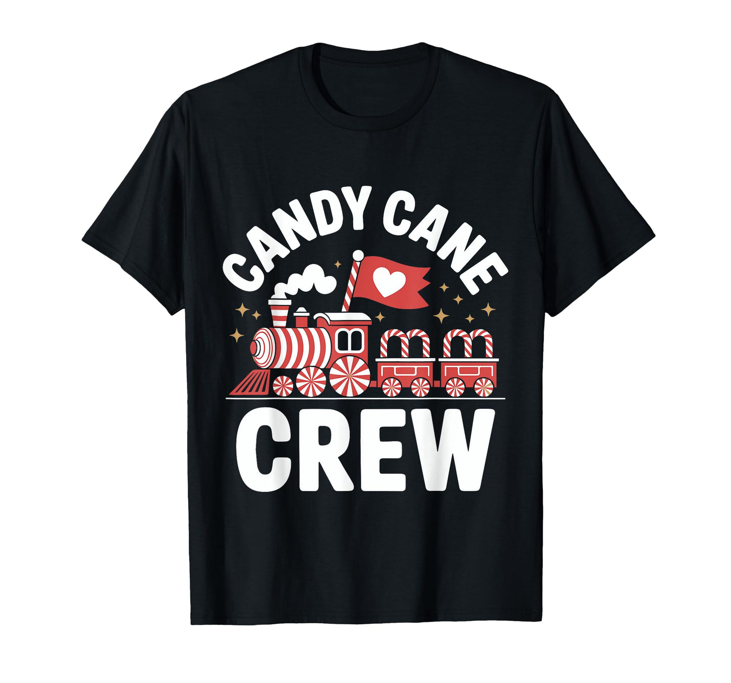 Candy Cane Crew Peppermint Train Men Women Kids Family T-Shirt