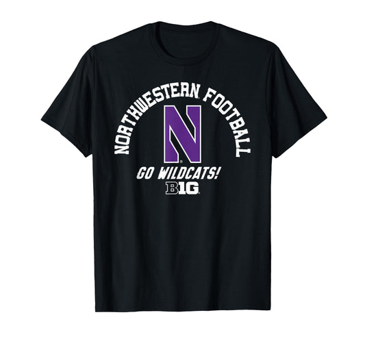 Northwestern Wildcats Big 10 Football Logo T-Shirt