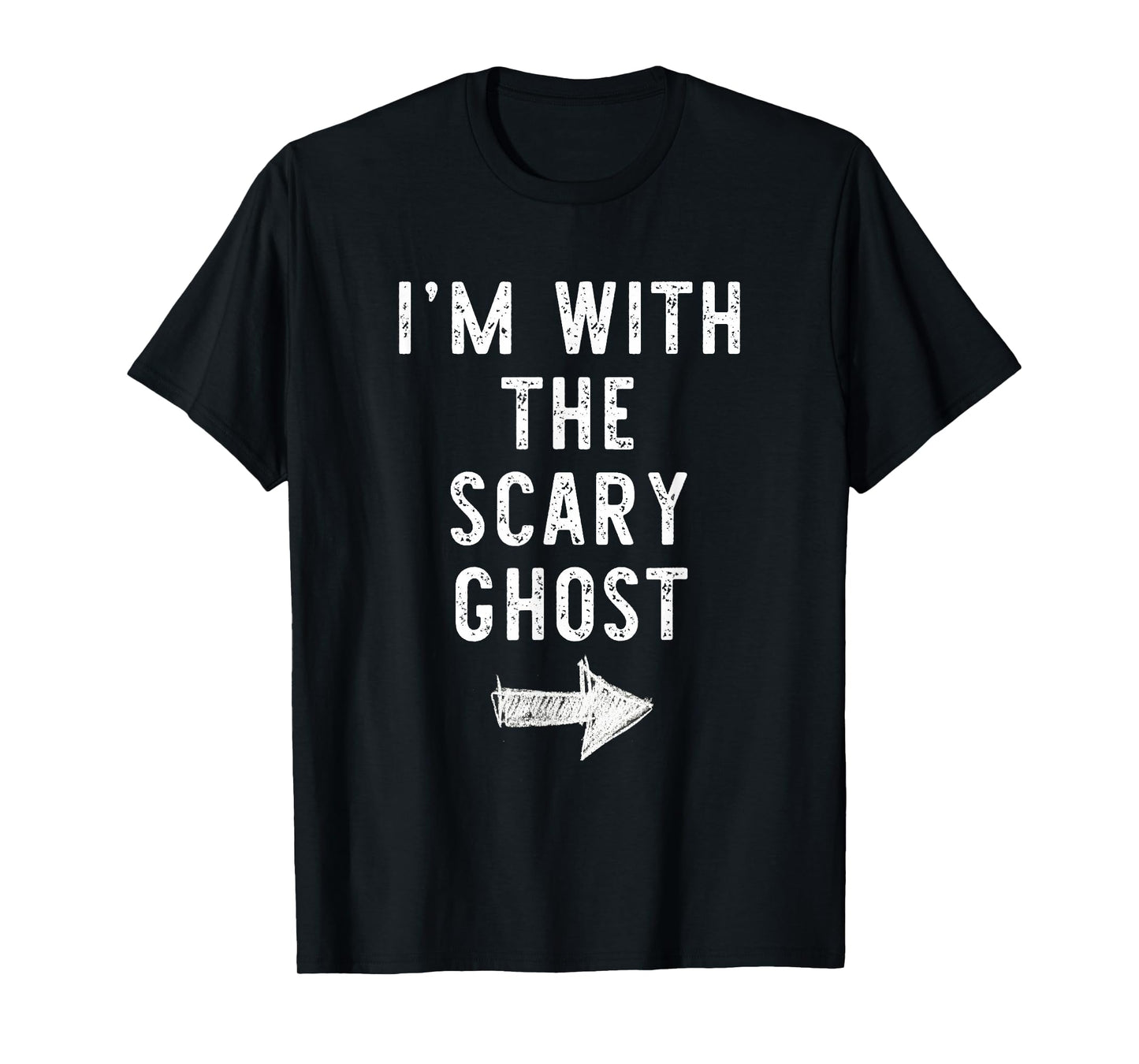 I’m with The Scary Ghost Funny Halloween Couple Costume T-Shirt