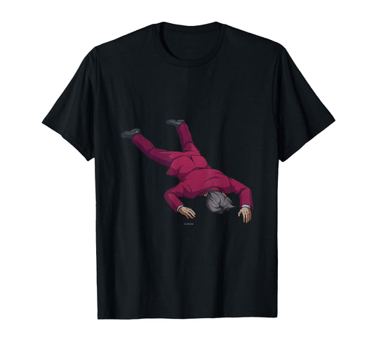 Capcom Ace Attorney Investigations Collection Faceplant Edgeworth Unisex T-Shirt - Black, Small