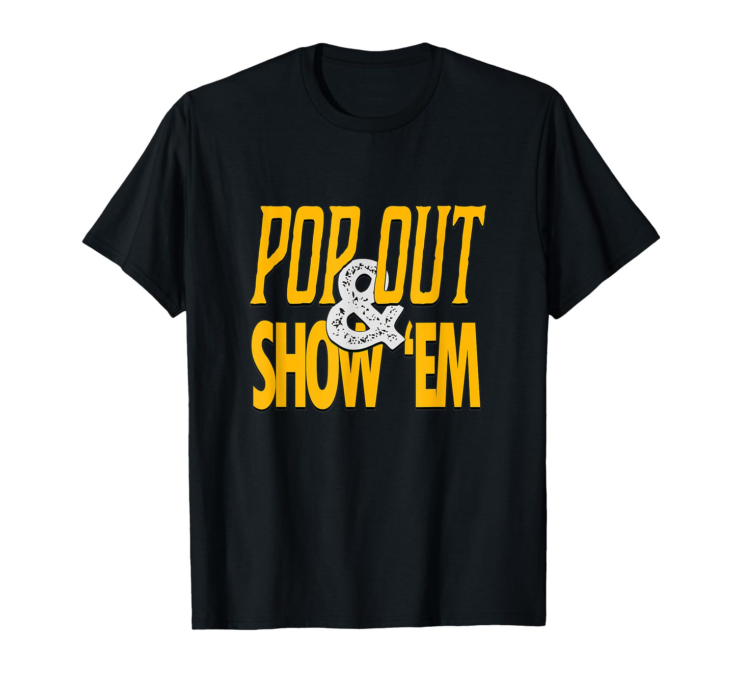 Varsity-Gold University Yellow Pop Out & Show 'Em Graphic T-Shirt