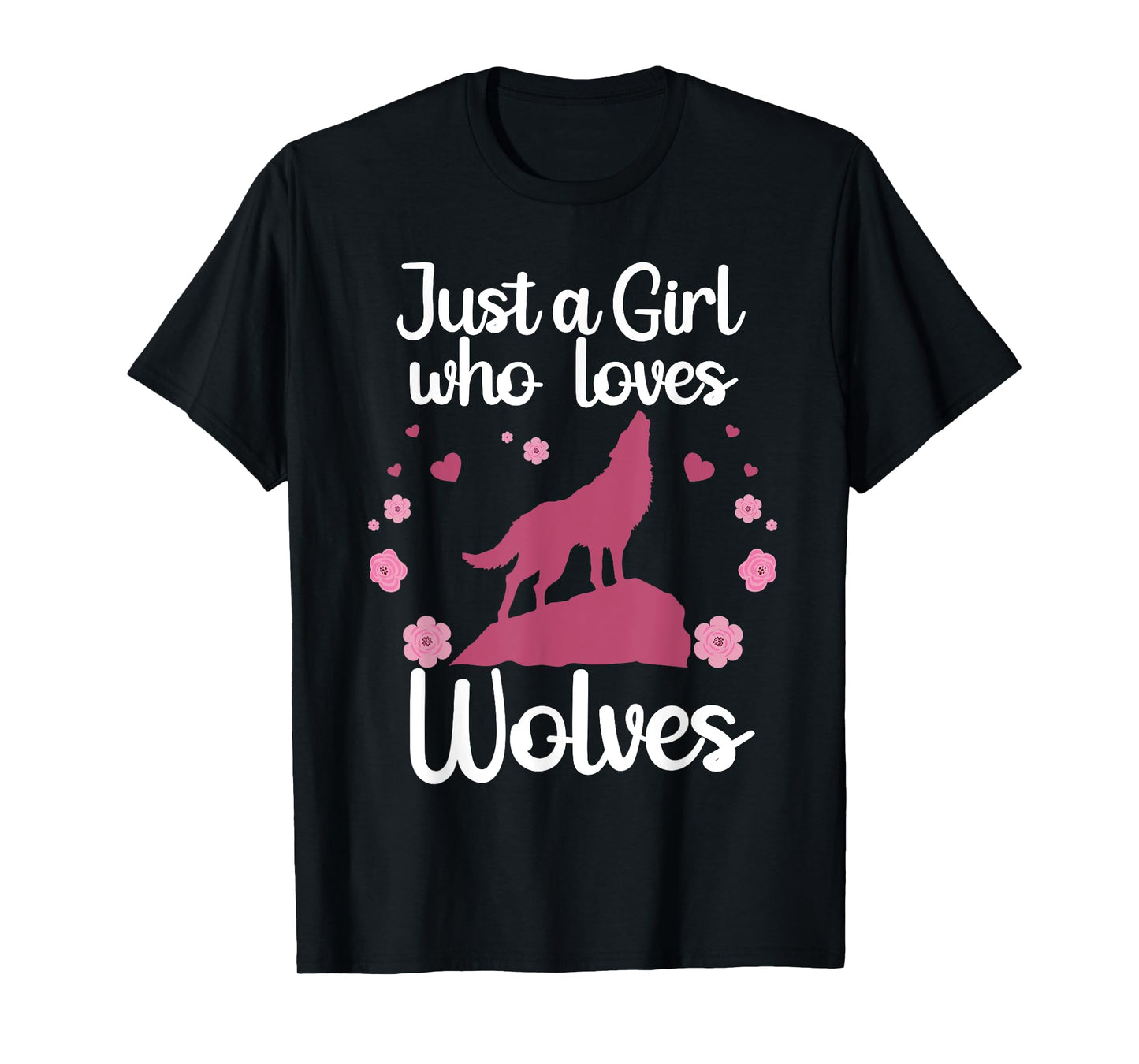 Cute Wolf Art For Women Girls Wof Pack Wolves Wolf Lover T-Shirt