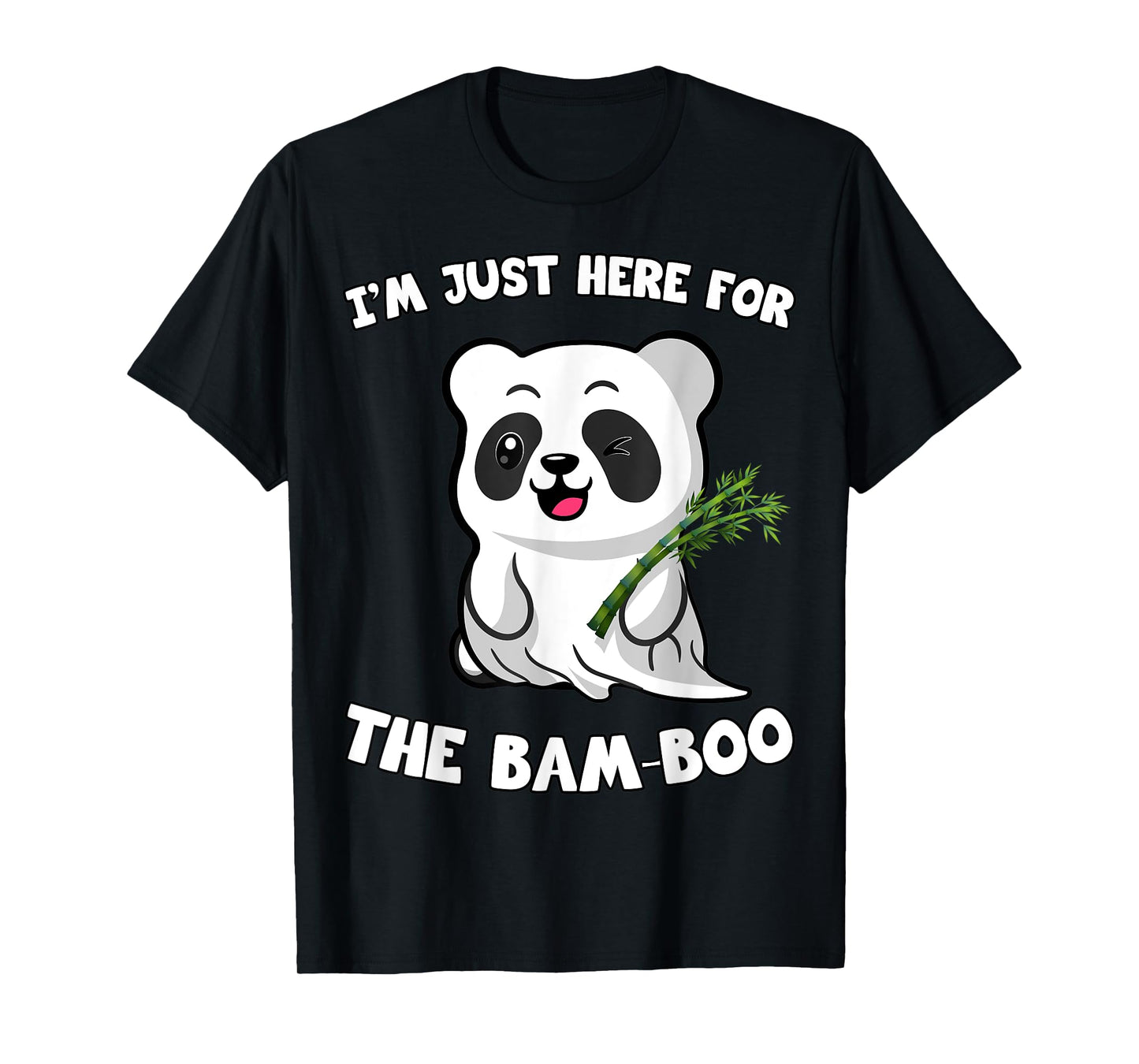 Panda Shirt, I'm Just Here For The Bam-Boo Funny Halloween T-Shirt