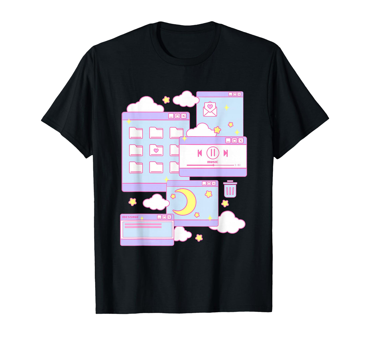 90s Grunge Kawaii E-Girl Browser Pastel T-Shirt