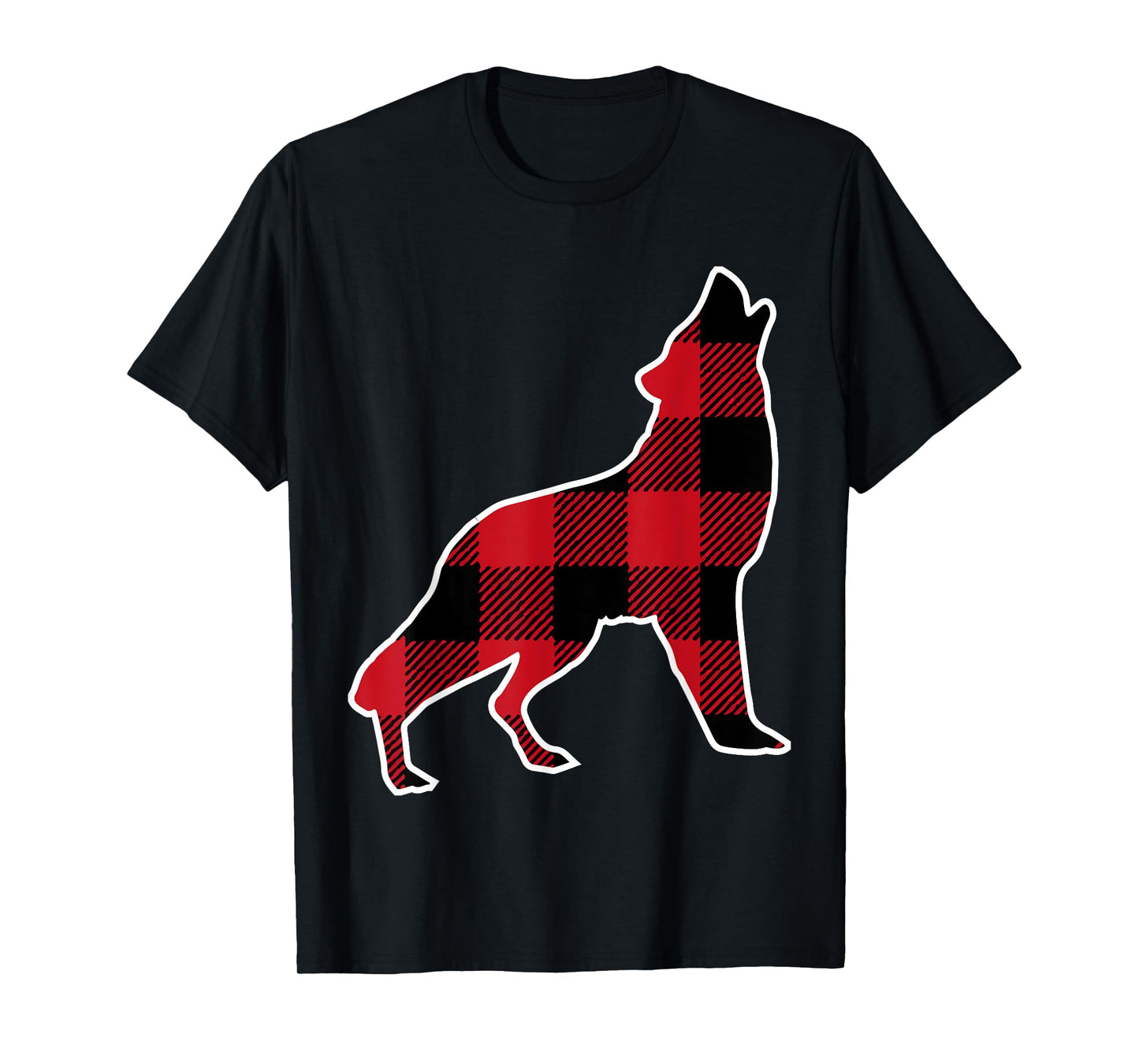 Wolf Family Shirt | Red Plaid Buffalo Matching Family Pajama T-Shirt