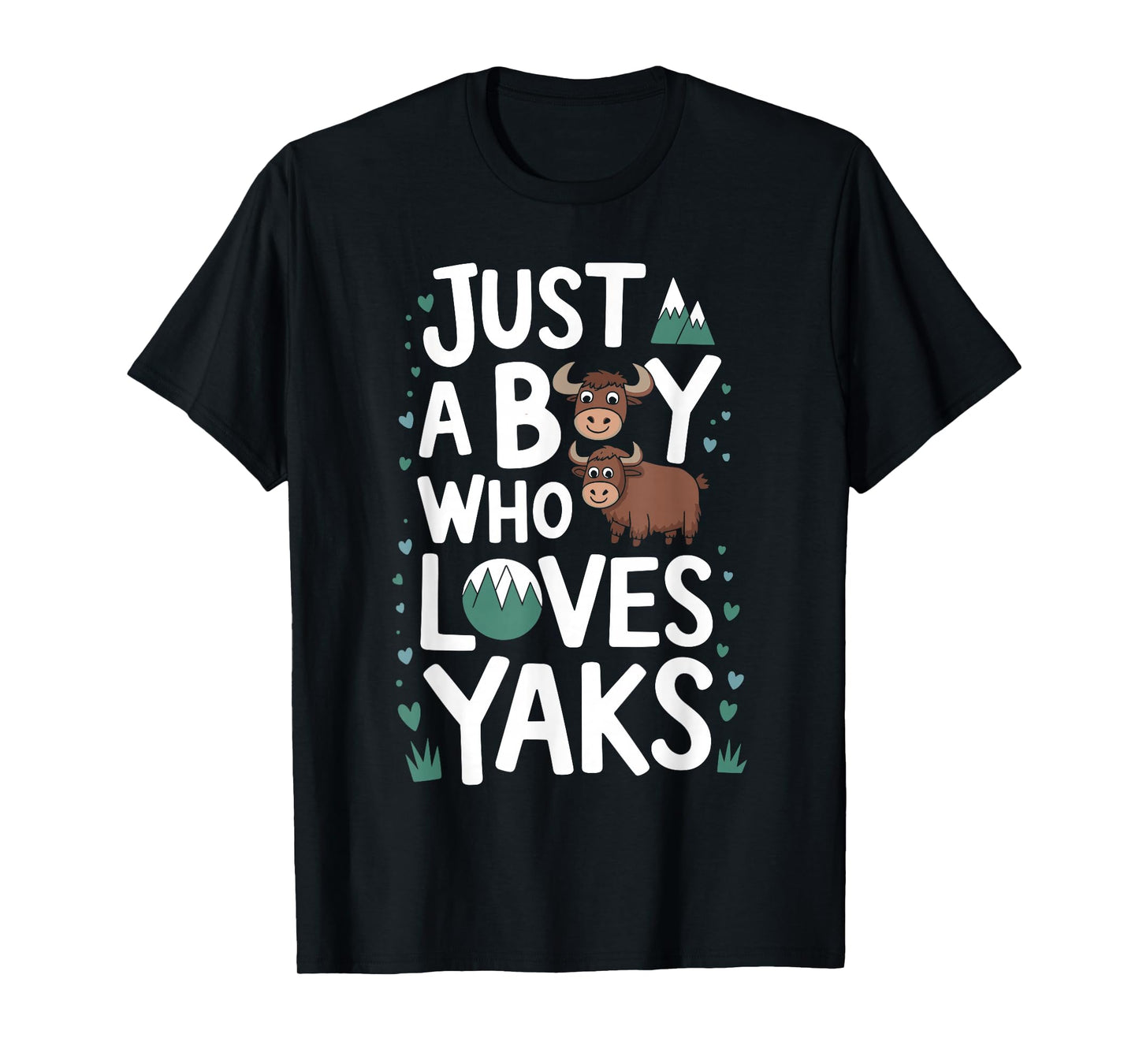 Just A Boy who loves YAKS T-Shirt Funny YAK T-Shirt