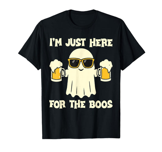 Funny Gift Halloween Shirt, Ghost I’m Just Here for the Boos T-Shirt