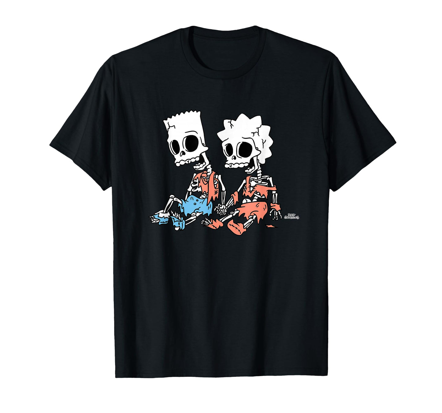 The Simpsons Bart and Lisa Skeletons Treehouse of Horror T-Shirt