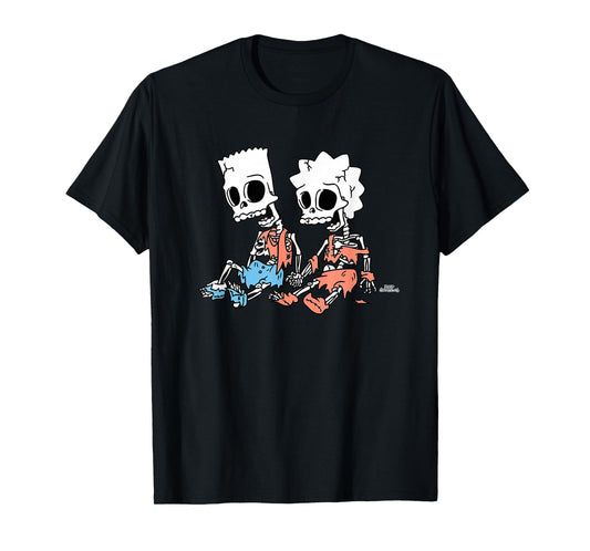 The Simpsons Bart and Lisa Skeletons Treehouse of Horror T-Shirt