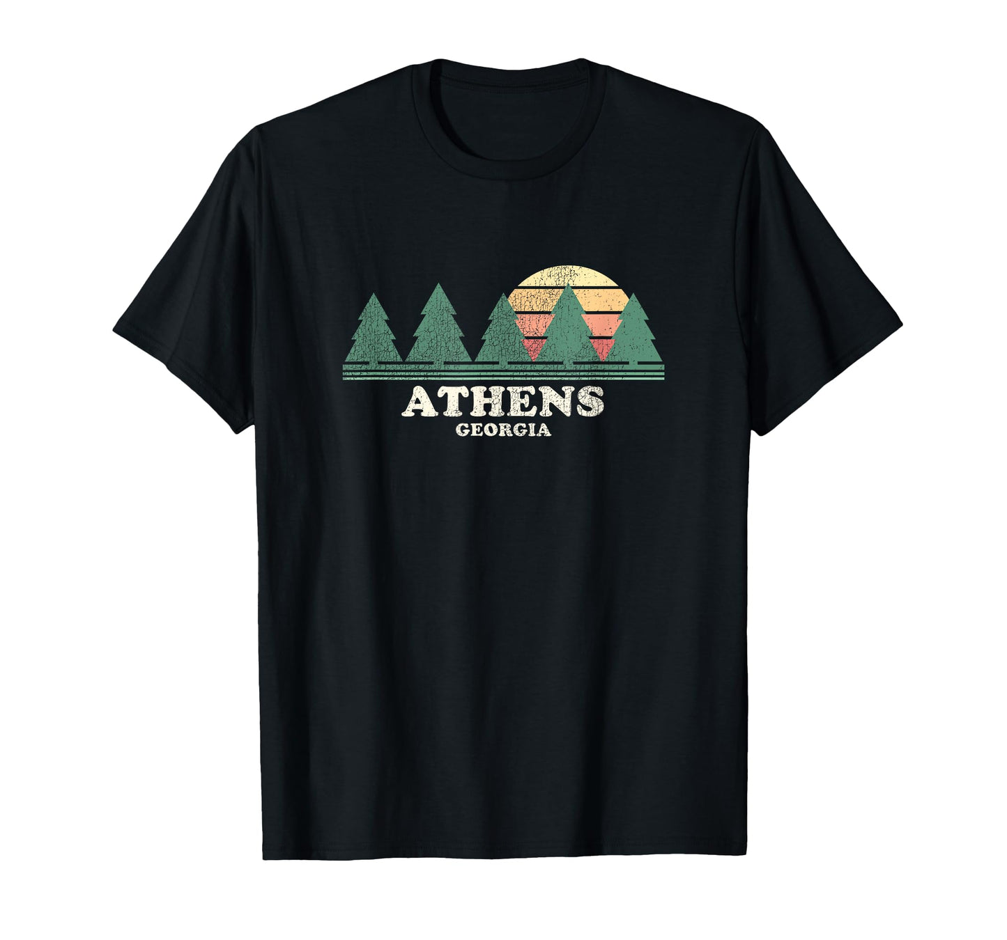 Athens GA Vintage Throwback Tee Retro 70s Design T-Shirt