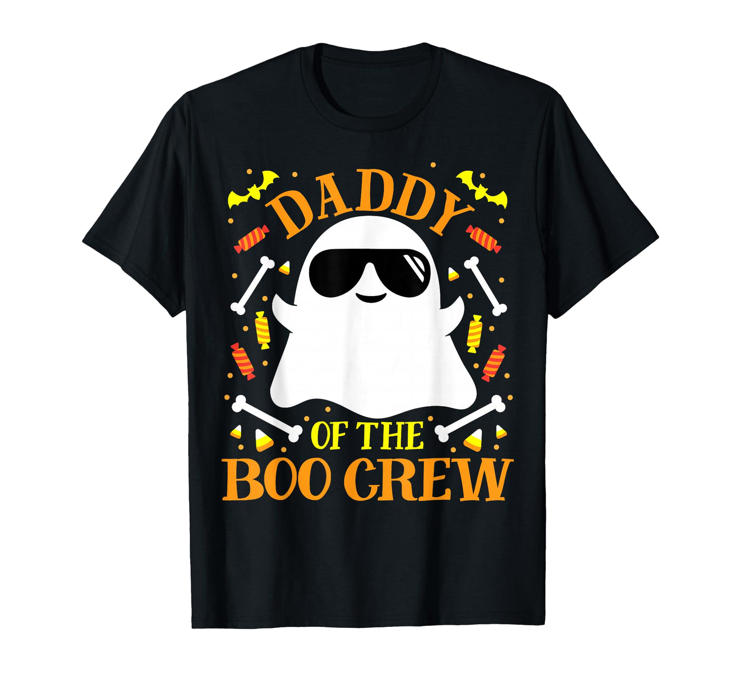 Daddy Boo Crew Ghost Matching Family Set Group Dad Halloween T-Shirt