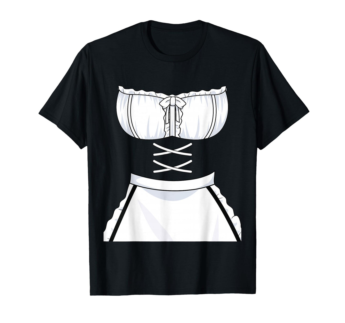 Japanese Anime French Apron - Maid Dress Cosplay Costume T-Shirt