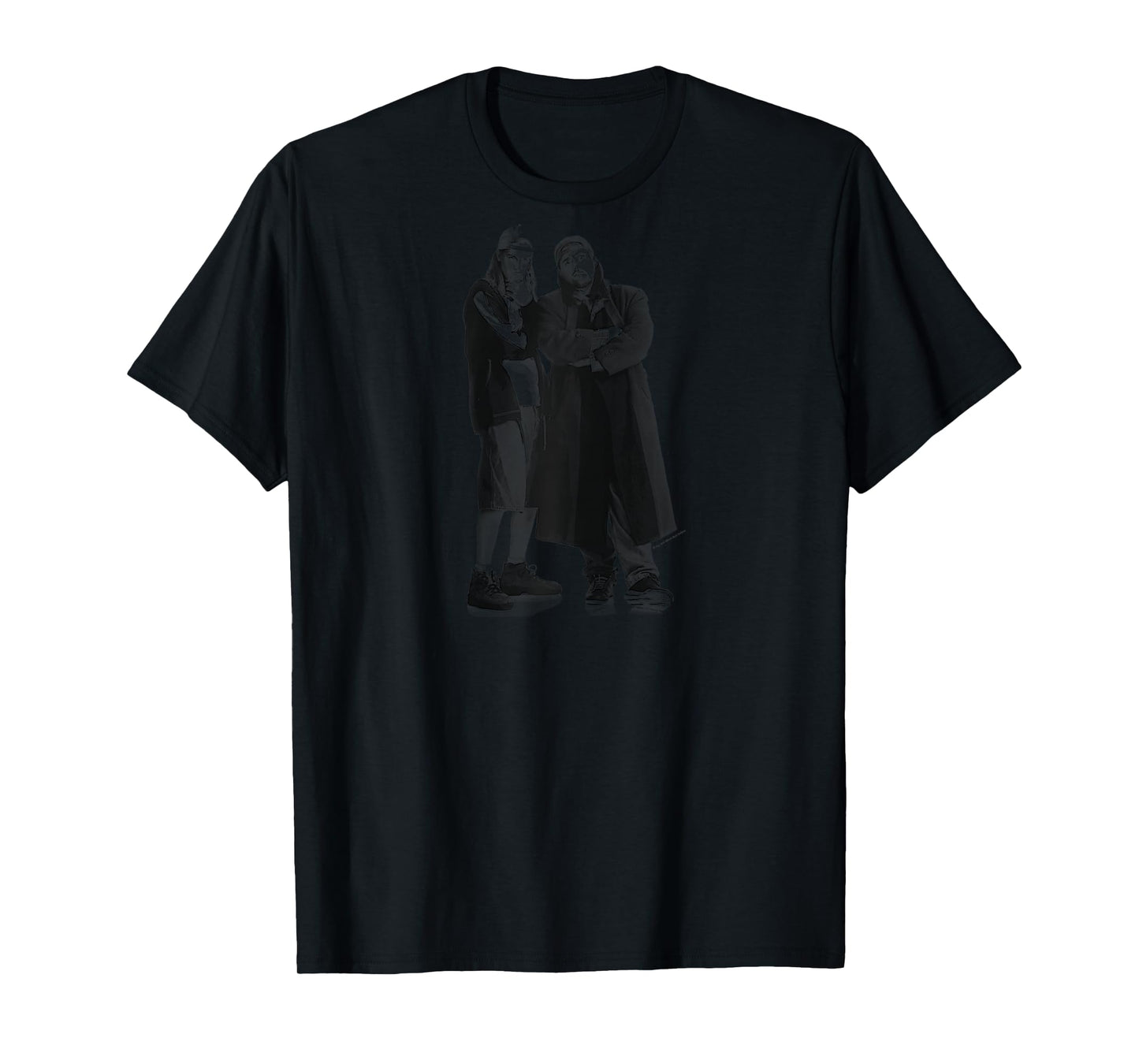 Jay & Silent Bob Black & White Standing Portrait Raglan Baseball Tee