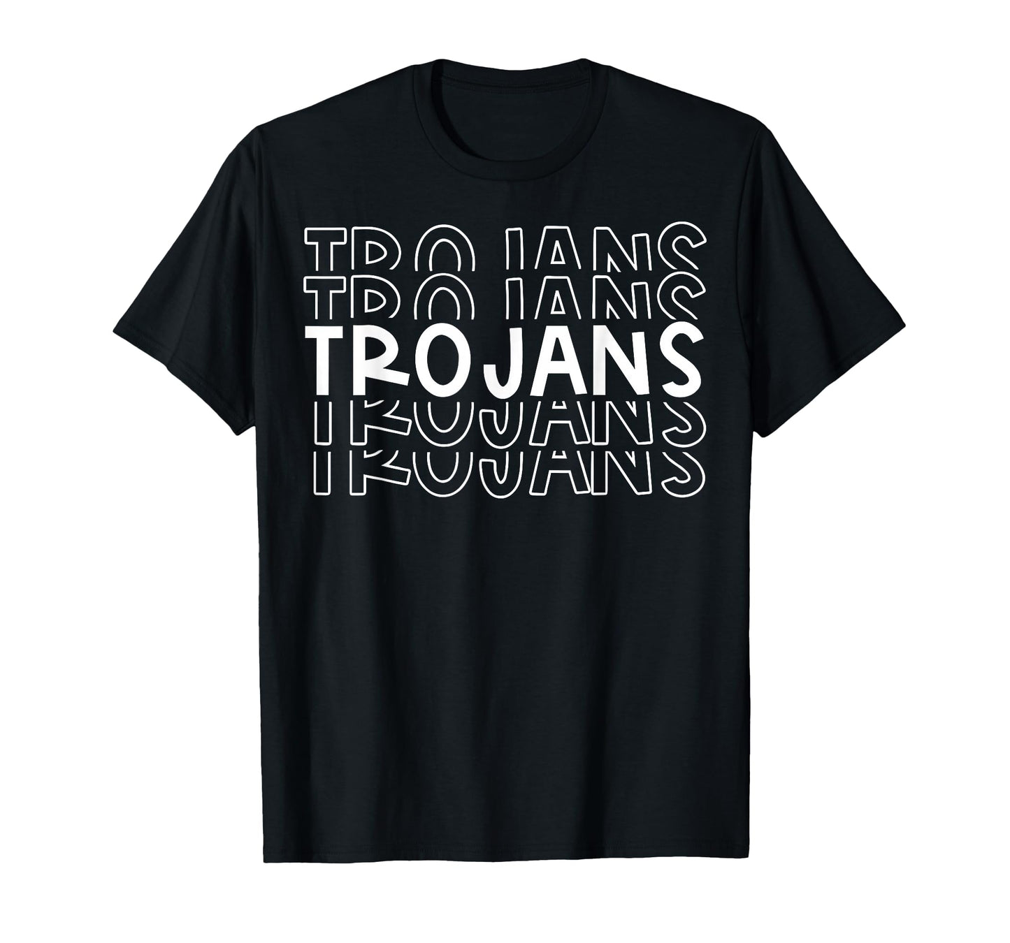Trojans School Sports Team Mascot Town Go College Athlete T-Shirt