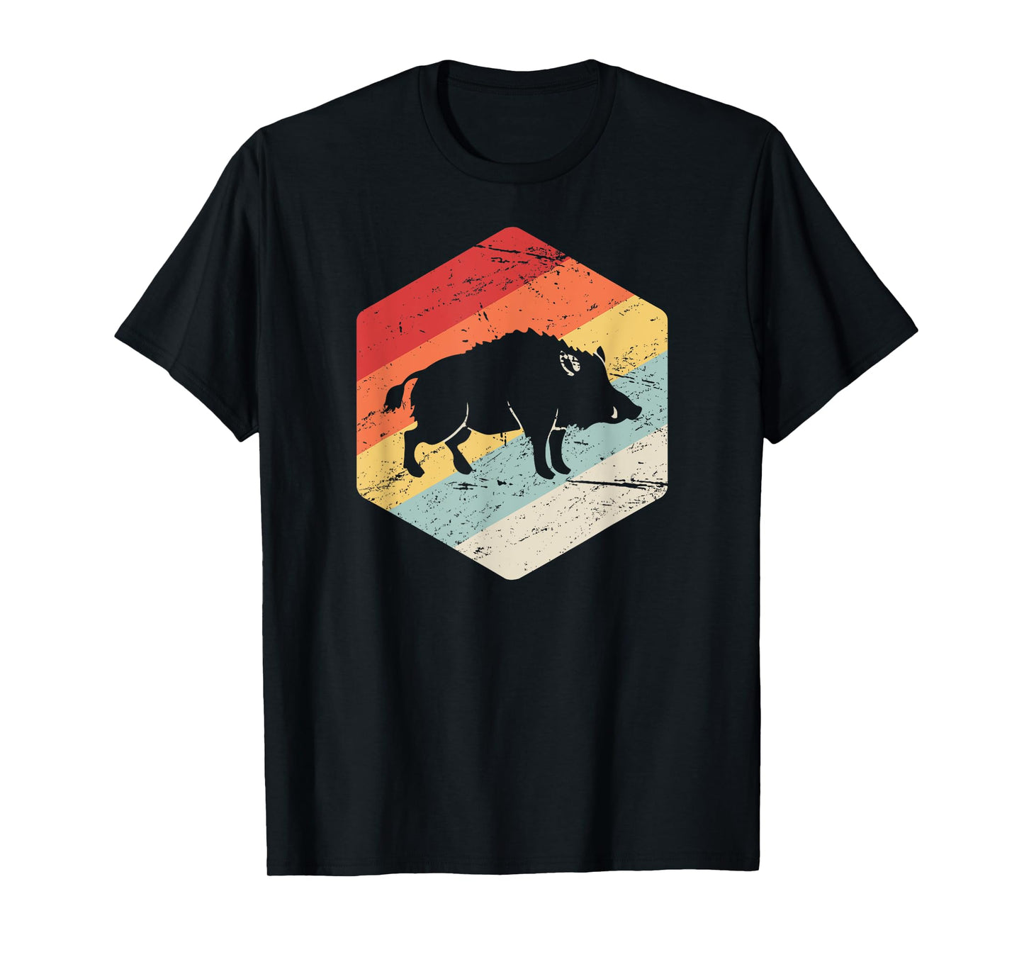 Retro Vintage Wild Hog Hunter T-Shirt / Gift For Pig Hunters T-Shirt
