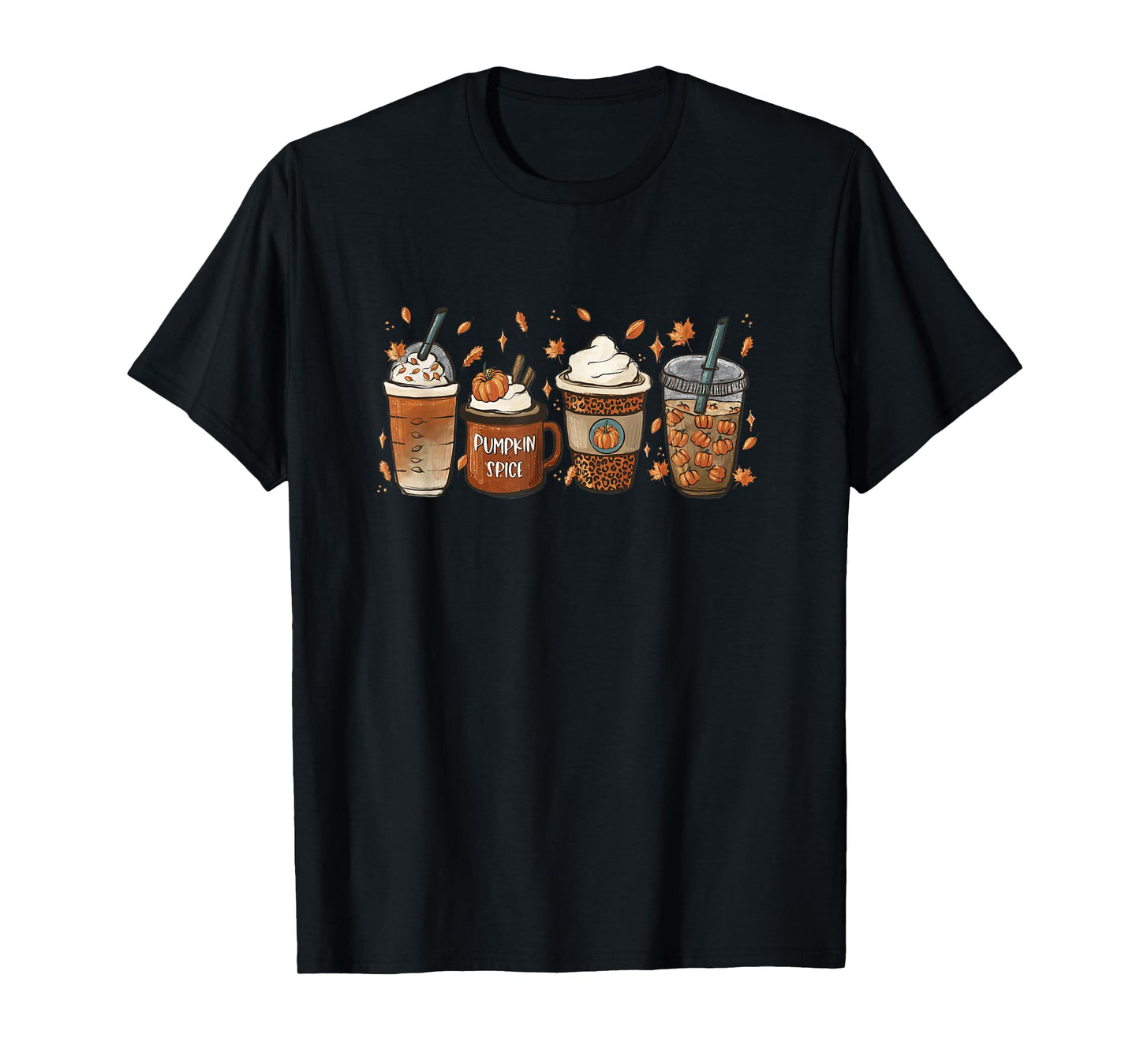 Halloween Coffee Pumpkin Latte Spice Coffee Love Fall Season T-Shirt