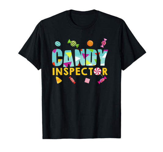 Candy Inspector Funny Halloween Trick Or Treat Gift T-Shirt