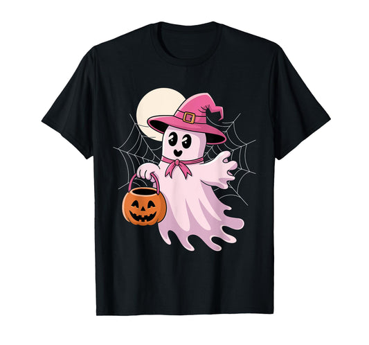 Halloween Pink Ghost T-Shirt