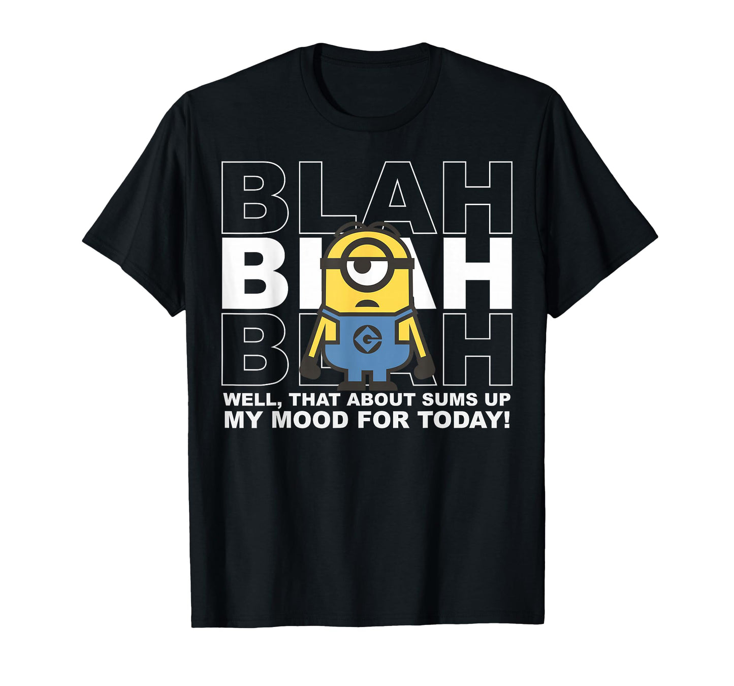 Despicable Me Minions Stuart Is Blah Today Graphic T-Shirt T-Shirt