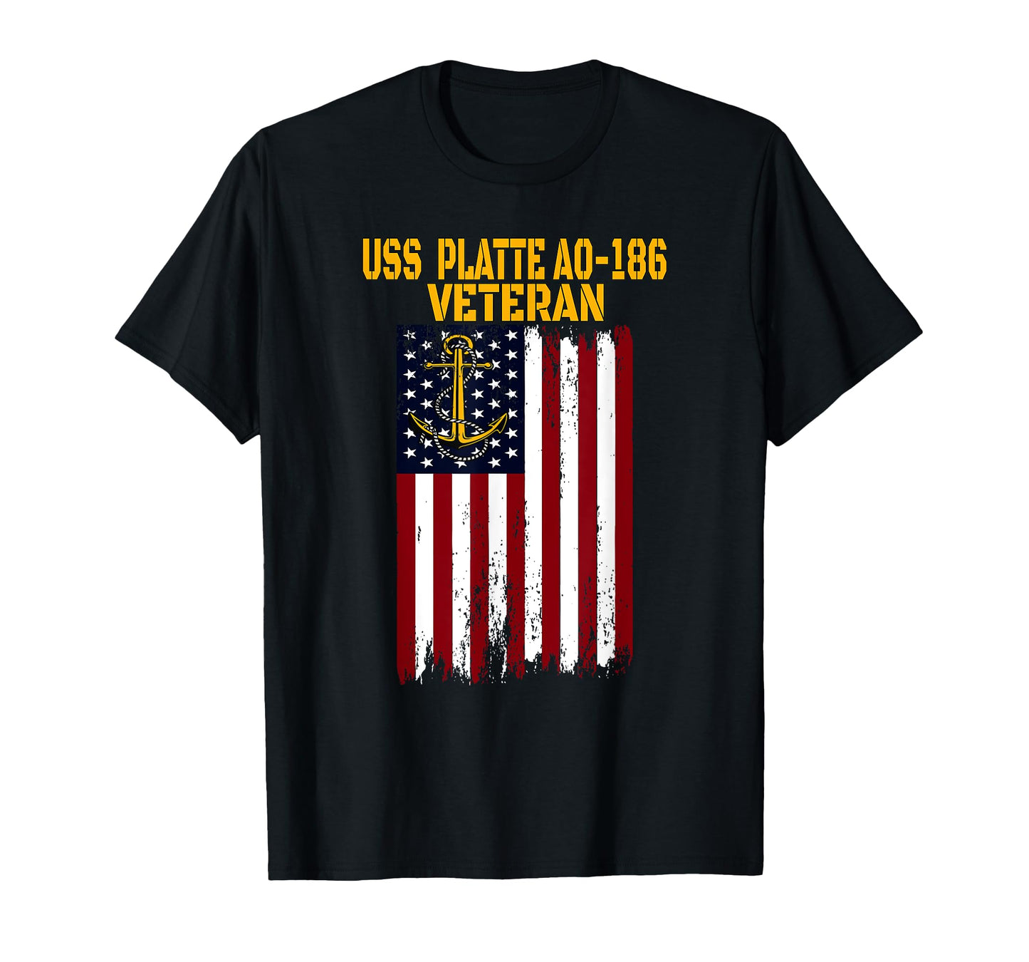 USS Platte AO-186 Replenishment Oiler & Cargo Ship Veterans T-Shirt