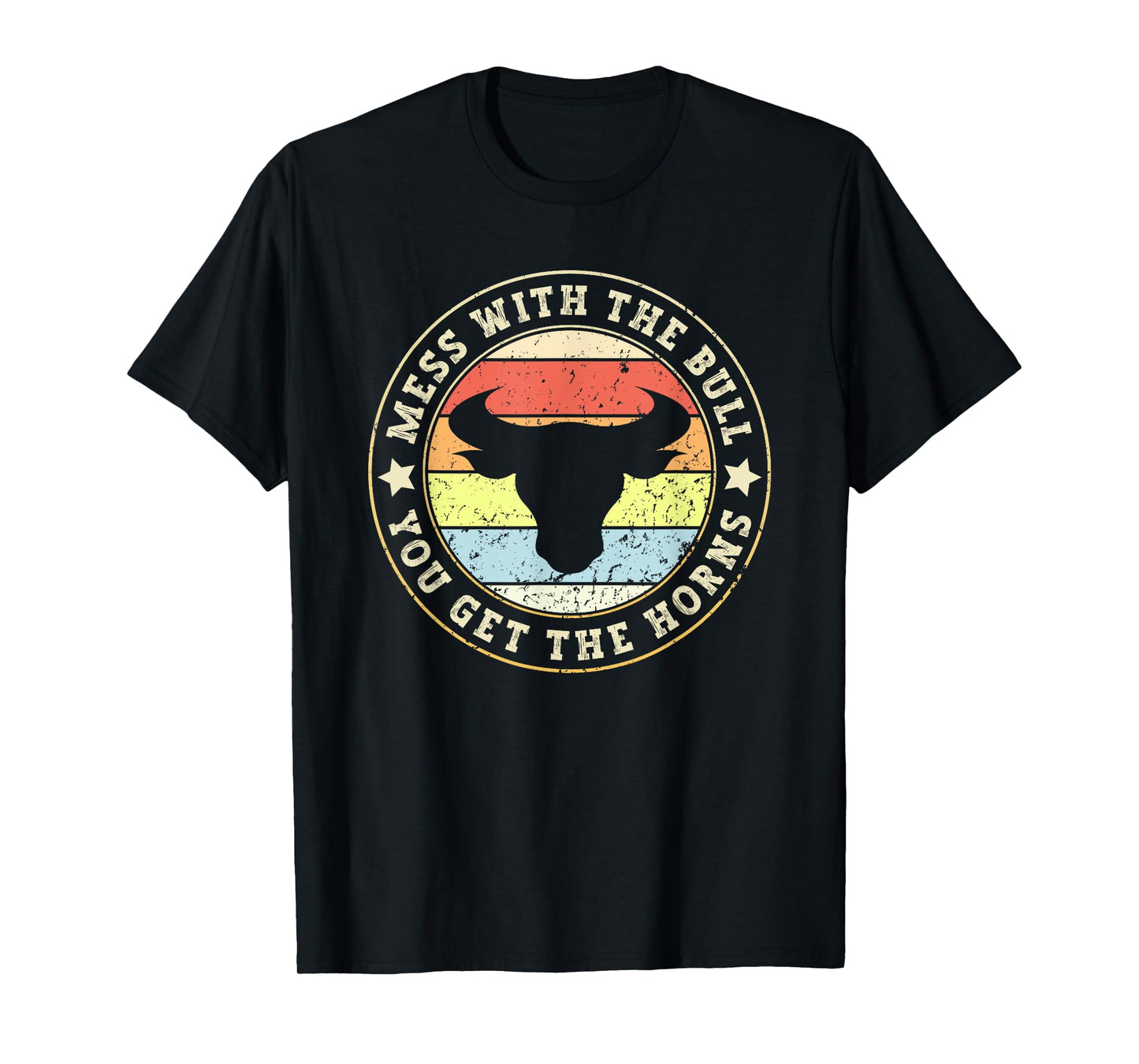 Rodeo Bull Rider Mess With The Bull You'll Get The Horns Red T-Shirt