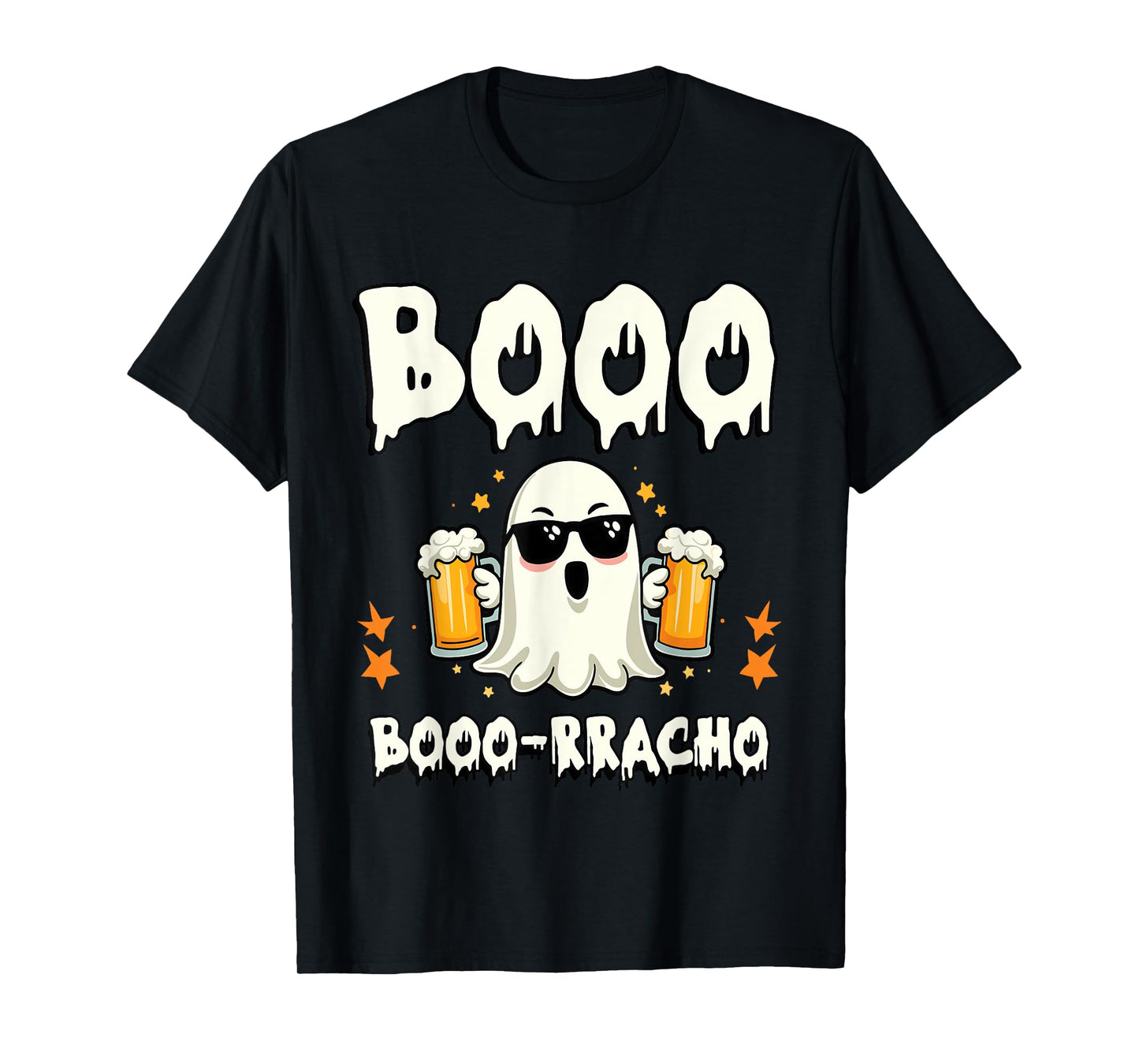 Boo Borracho Funny Latino Halloween Drunk Ghost Design T-Shirt