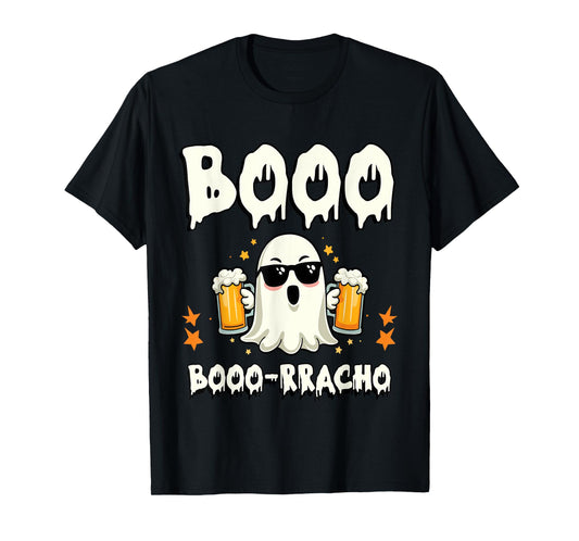 Boo Borracho Funny Latino Halloween Drunk Ghost Design T-Shirt