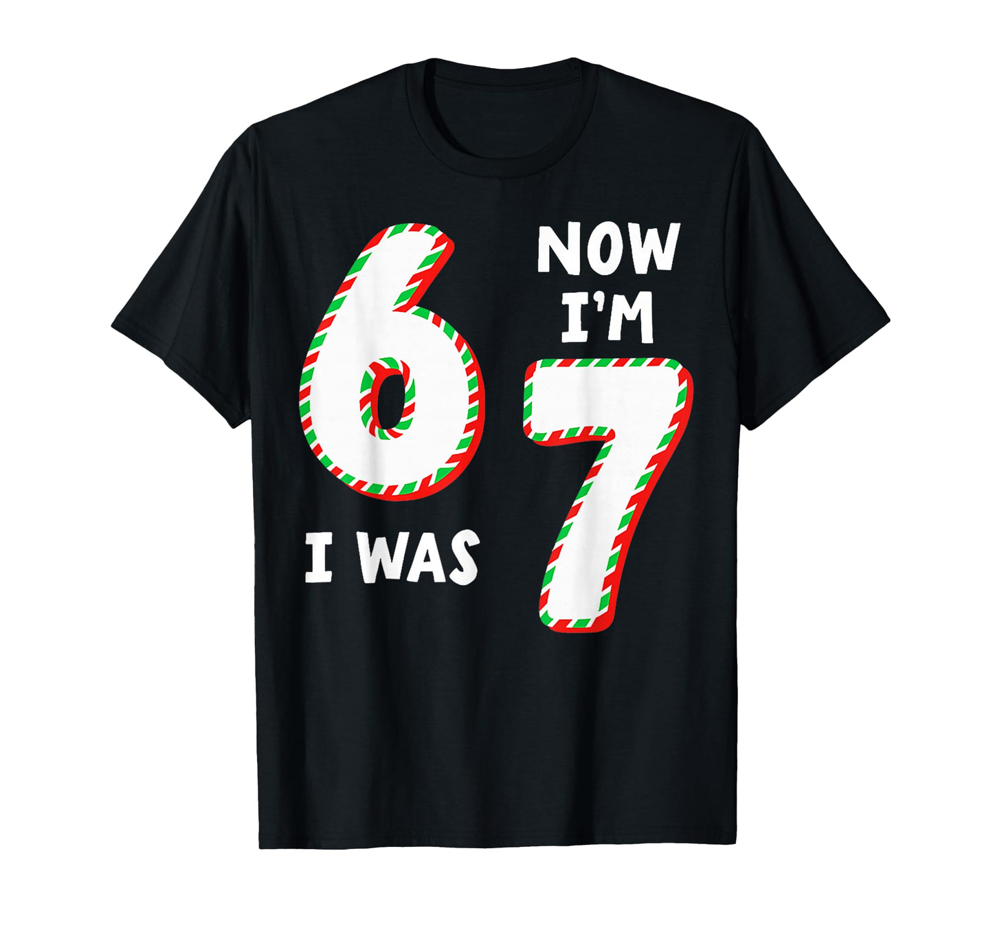 Christmas Birthday 6 to 7 Age Upgrade Candy 67 Meme Kids T-Shirt