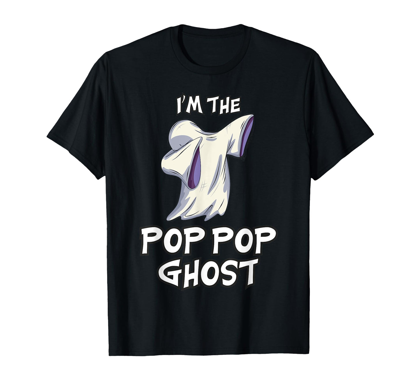 Mens Pop Pop Ghost Halloween Matching Family Costume Halloween T-Shirt