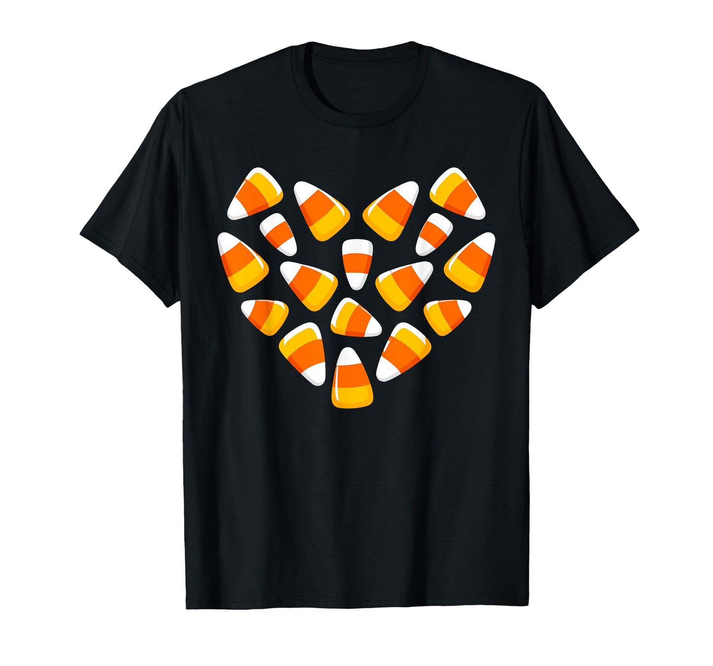 Candy Corn Heart Halloween T-Shirt