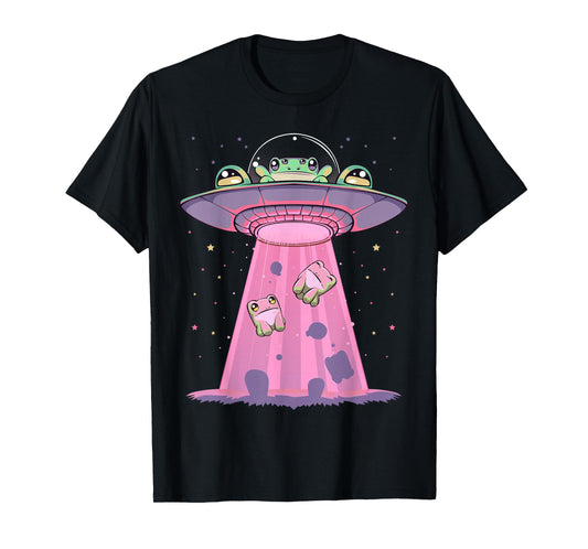 Kawaii Frogs UFO Aliens Frog T-Shirt