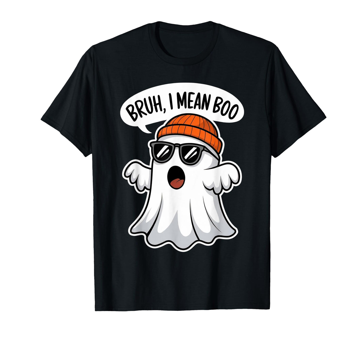 Funny Halloween Ghost Boo Bruh I Mean Boo For Boys Kids Men T-Shirt