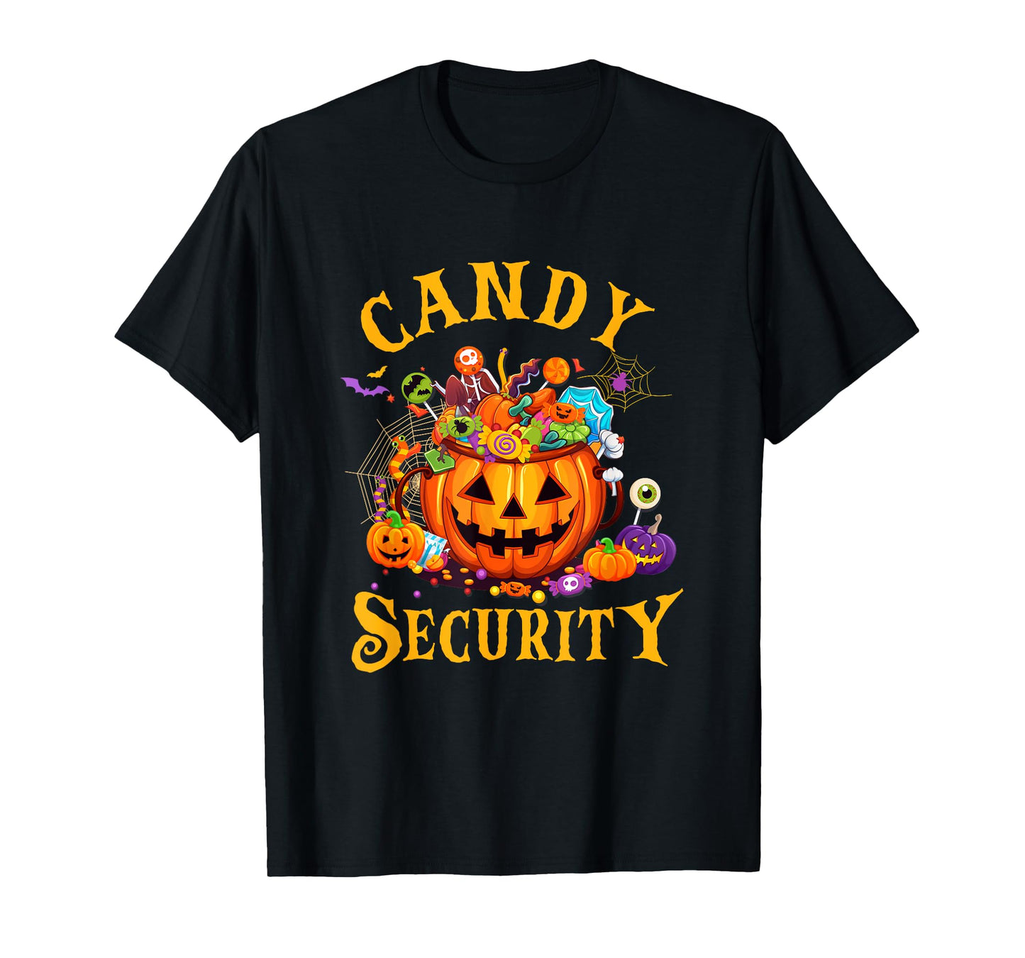 Funny Candy Security Halloween Costume Party T-Shirt