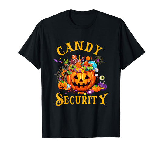 Funny Candy Security Halloween Costume Party T-Shirt