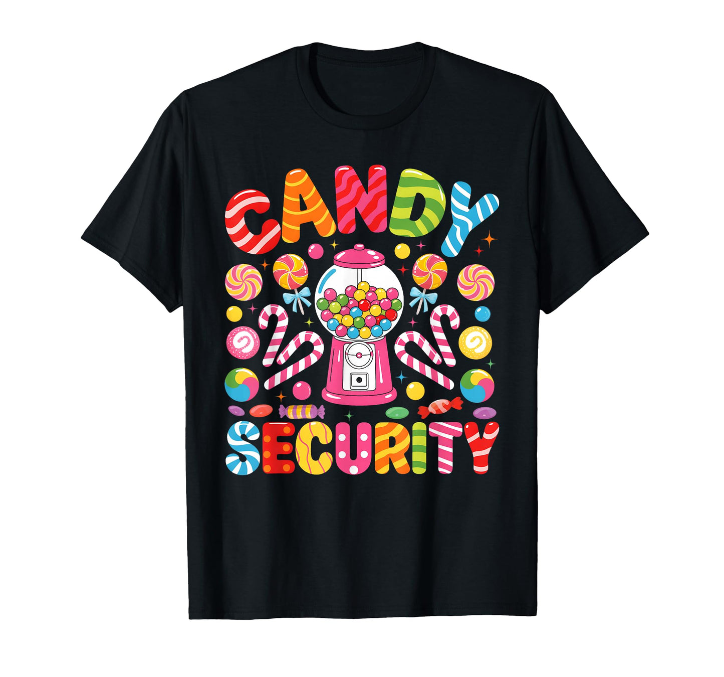 Funny Joke Security Christmas Candy Xmas Candy Canes Lover T-Shirt
