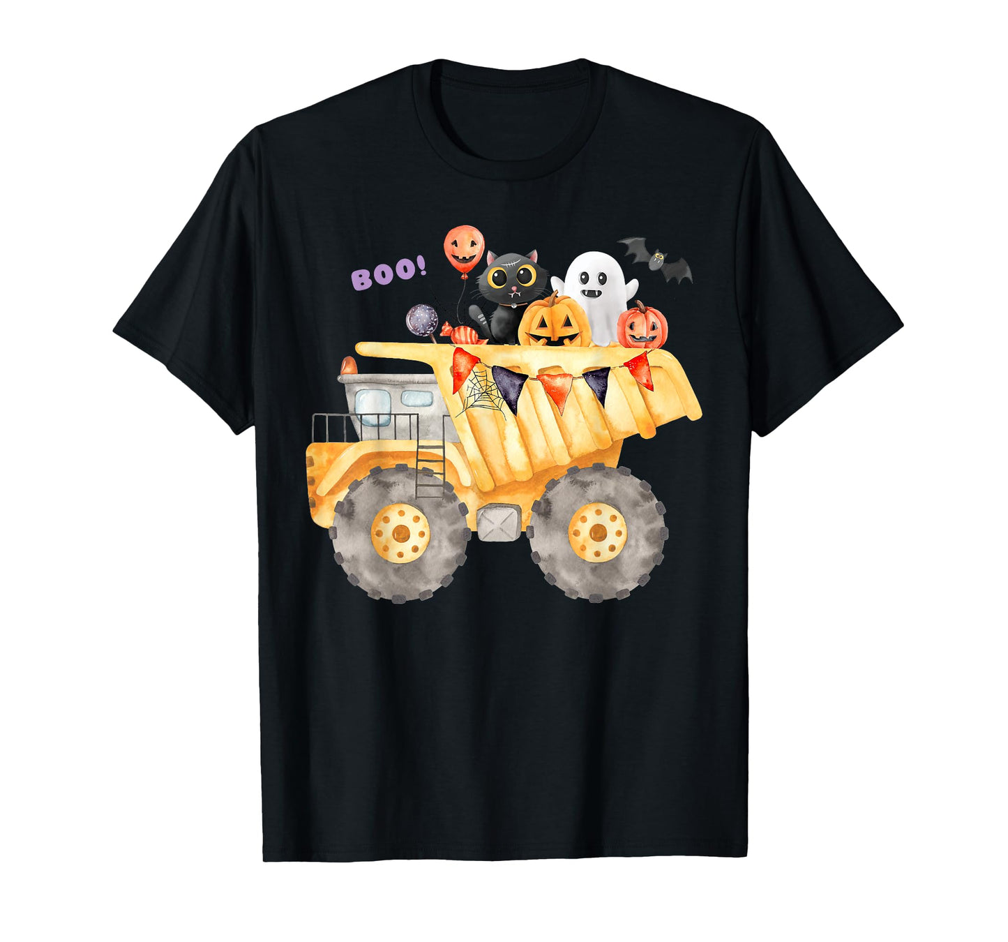 Dump Truck or Treat Halloween Candy Construction Boys Kids T-Shirt