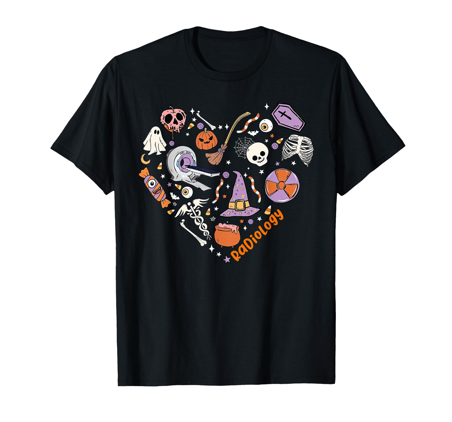 Halloween Radiology Heart Technologist X-ray Tech Autumn T-Shirt
