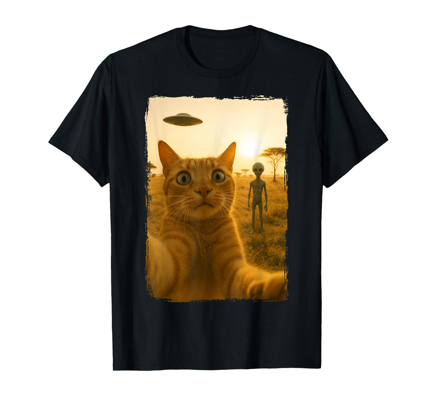 Cat Alien Selfie T-Shirt
