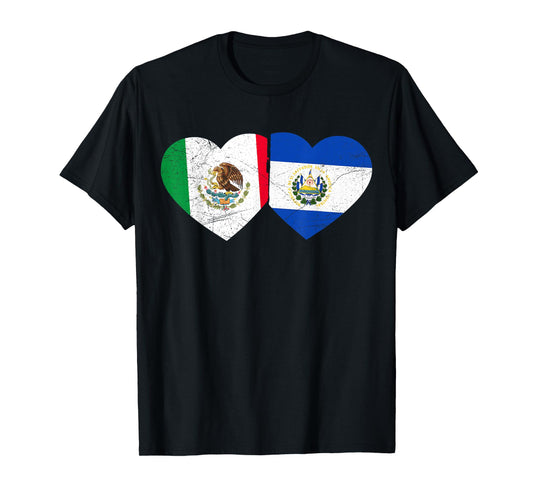 Half Mexican Half Salvadorian Mexico El Salvador Patriots T-Shirt