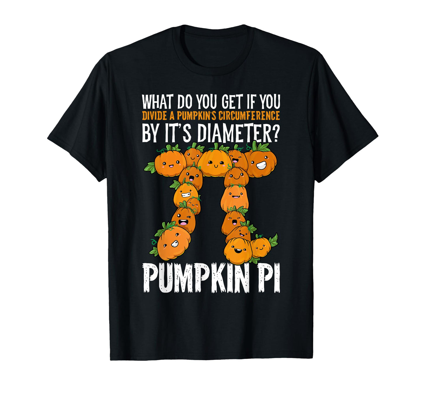 Math Shirt Pumpkin Pi Math Teacher Halloween Thanksgiving Pi T-Shirt