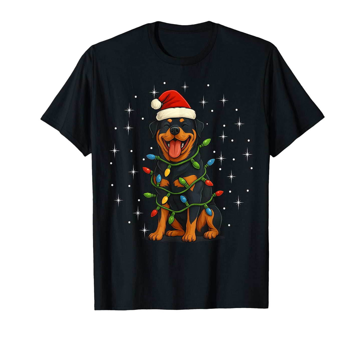 Rottweiler Dog Christmas PJ Pajama Men Women PJS for Family T-Shirt