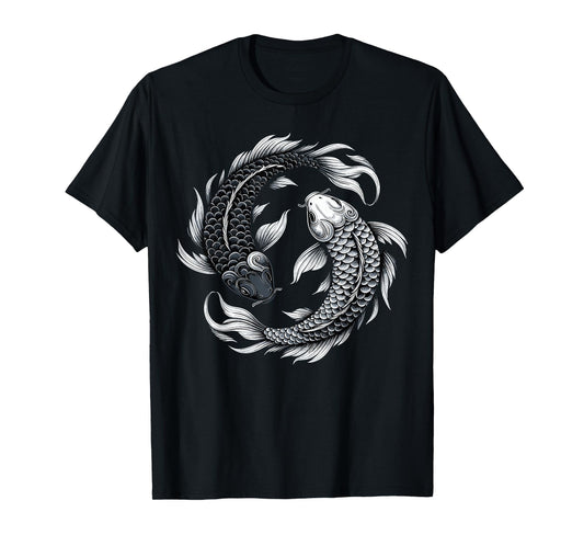 Japanese Koi Fish Lover Yin And Yang T-Shirt