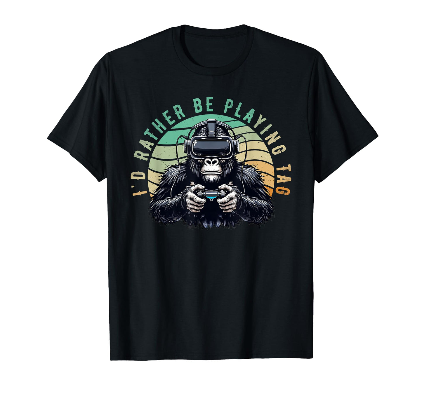 I'd Rather Be Playing Tag Monke Tag VR Monke Gamer T-Shirt