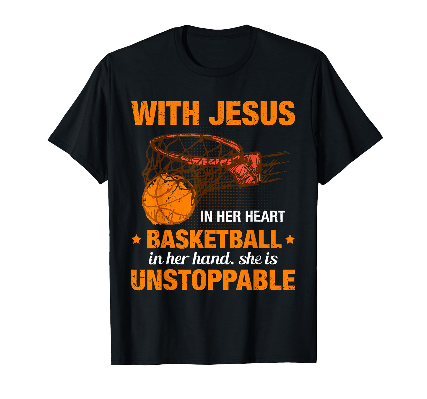 Christian Basketball Girl Religious Jesus Basketball Lover T-Shirt