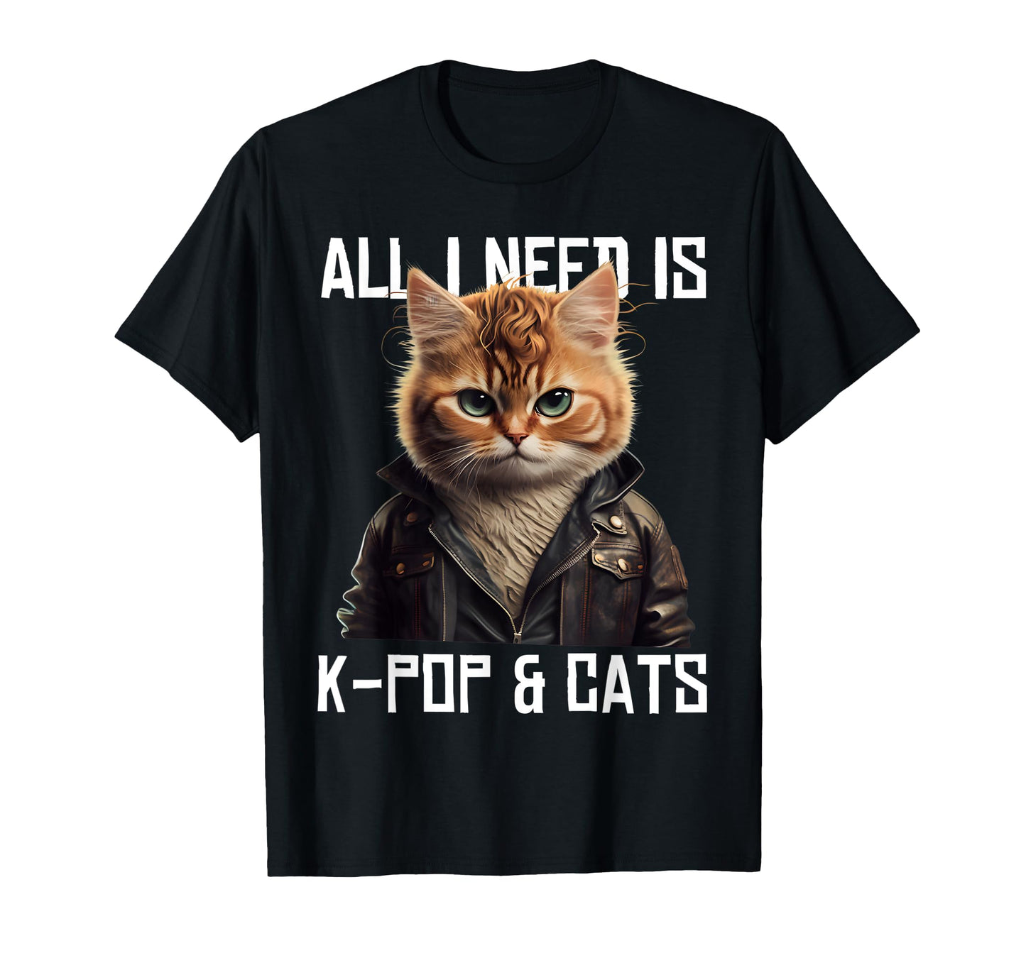 All I Need Is K-Pop and Cats KPop Music Outfit Dress Korean T-Shirt